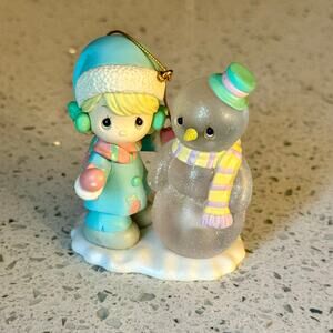 Vintage 1999 Precious Moments Christmas Ornament Light Up Holiday Decor Glitter